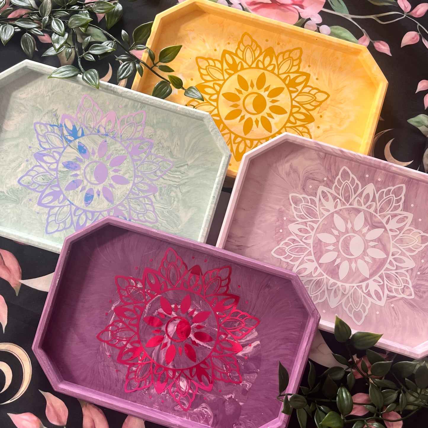 Coffee Table Tray - Witchy Mandala Style Tray