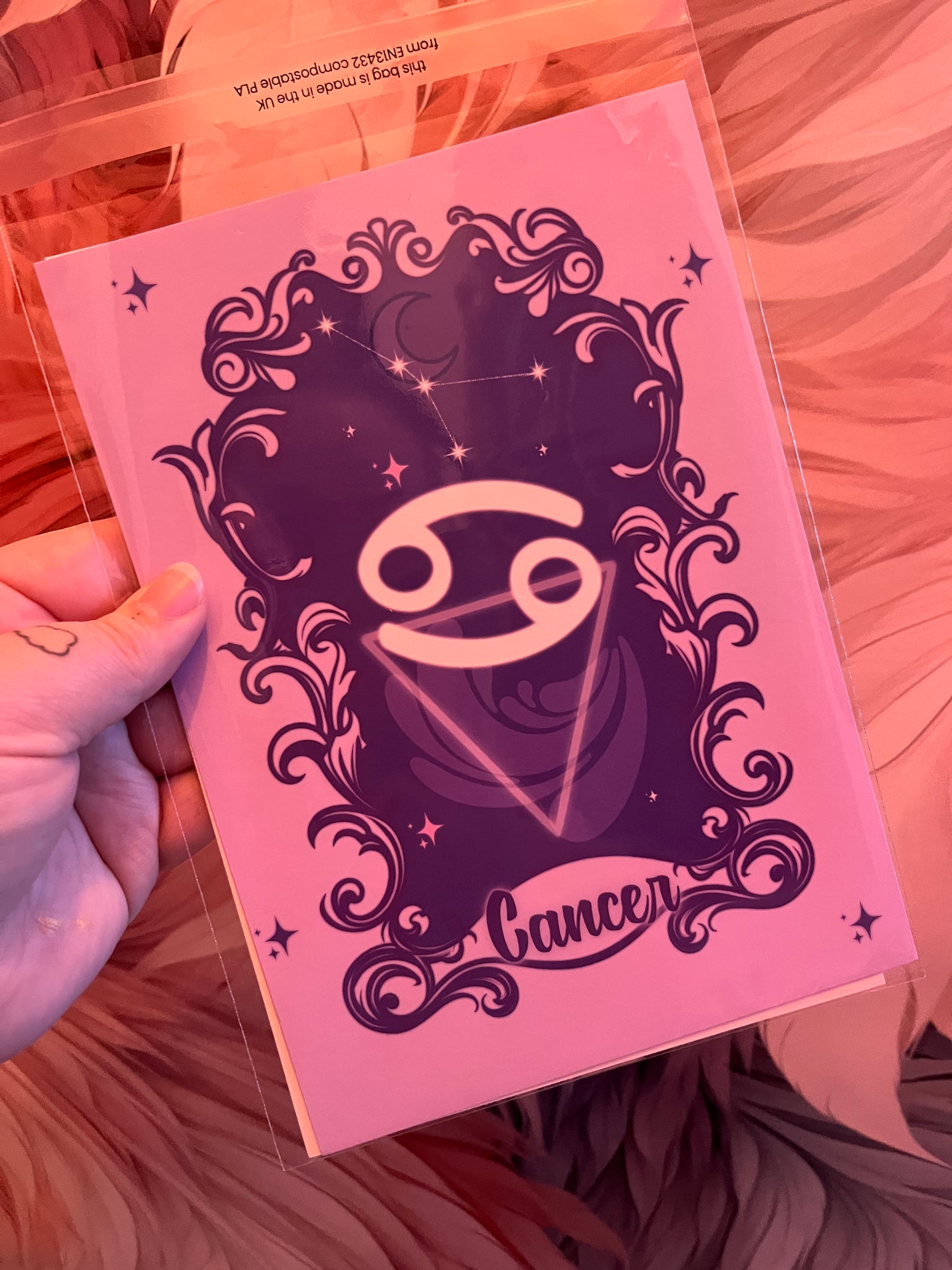 Zodiac Print - Cancer Water Elemental Art Print ~ June 22nd - July 22nd