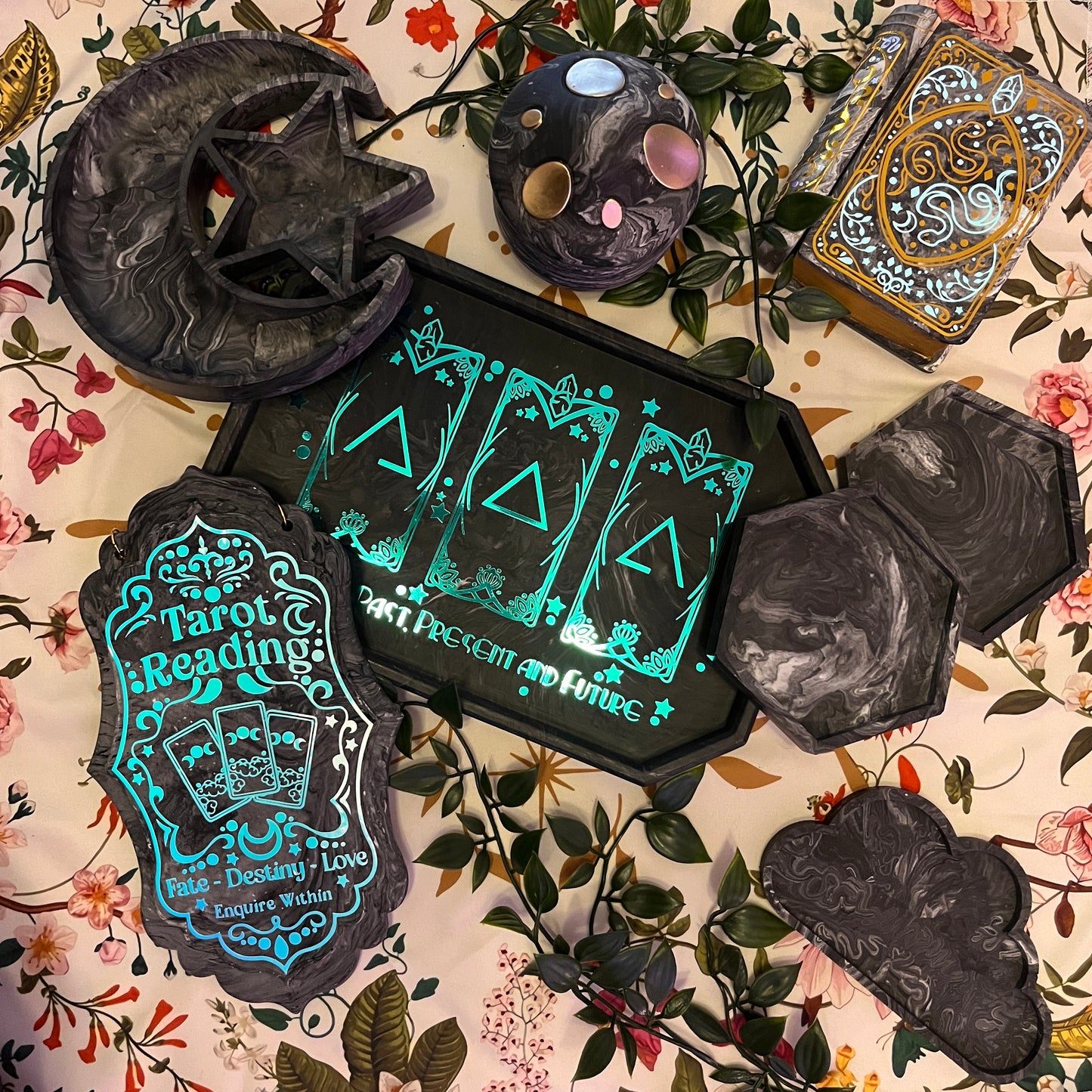 Charcoal Collection - Moon & Star Trays