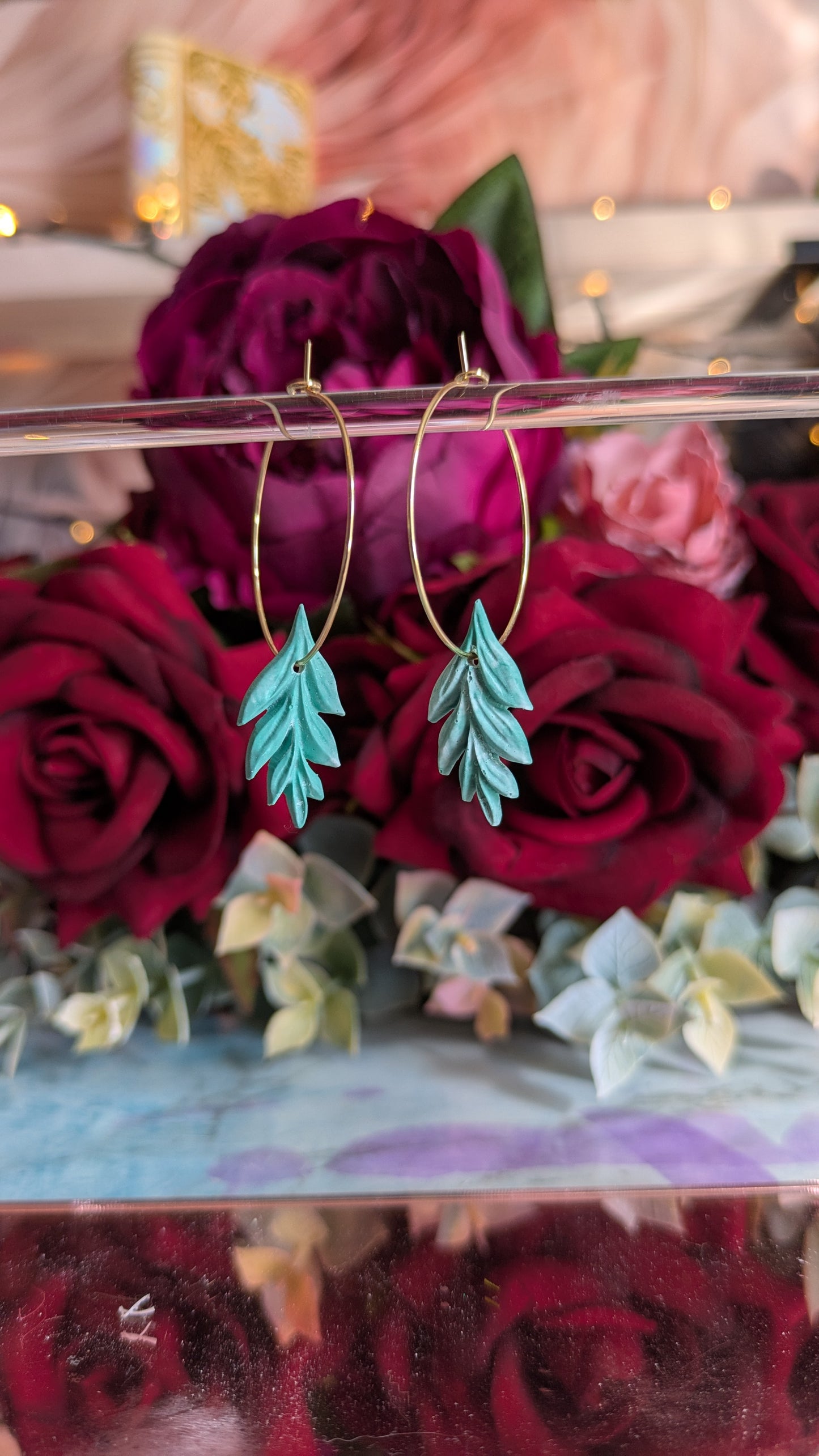 Leaf Hoop Earrings - Anthesis Collection
