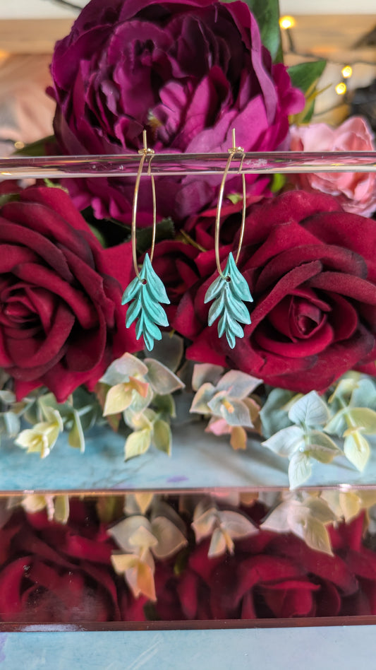 Leaf Hoop Earrings - Anthesis Collection