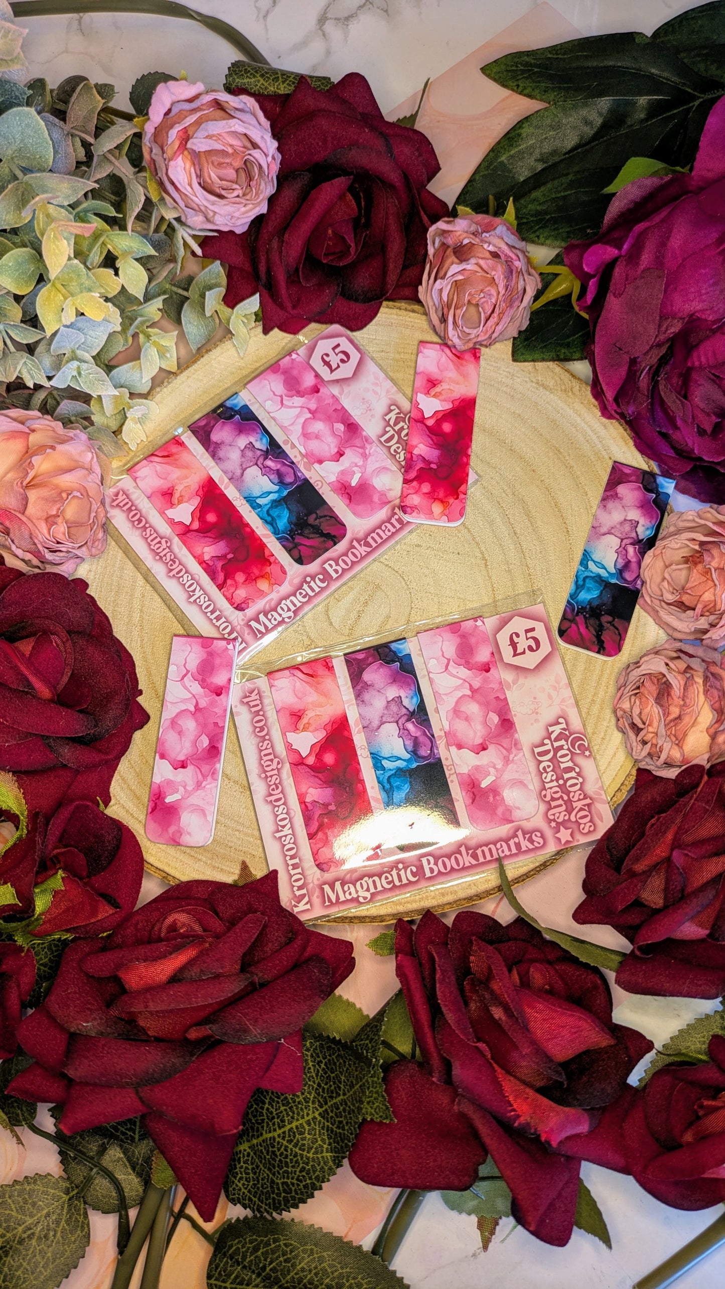 Alcohol Ink Magnetic Bookmarks - Anthesis Collection