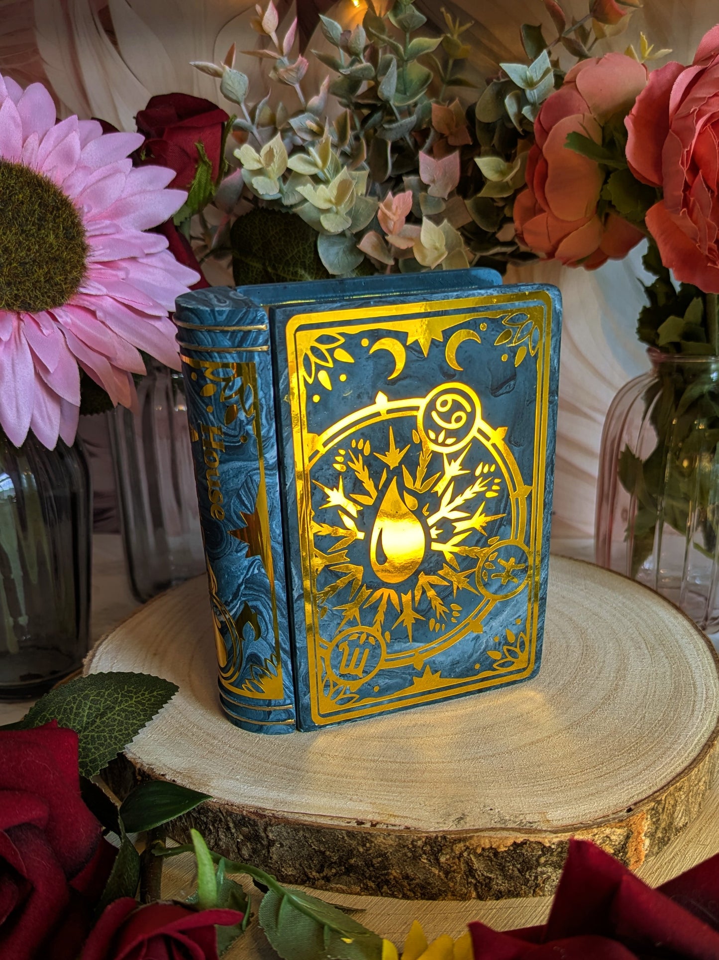House Aqua Book Trinket Box - Officially Licensed Zodiac Academy