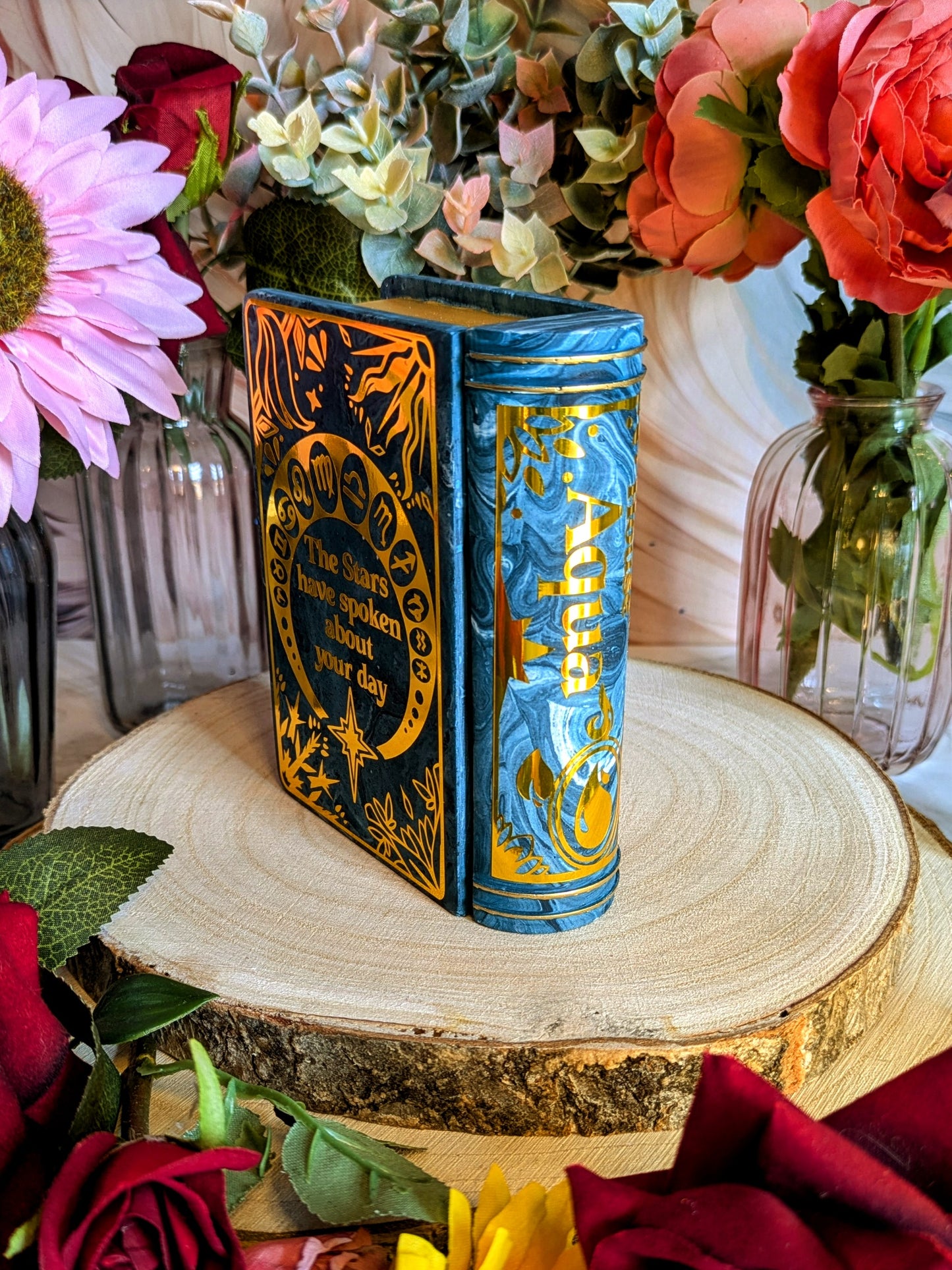 House Aqua Book Trinket Box - Officially Licensed Zodiac Academy