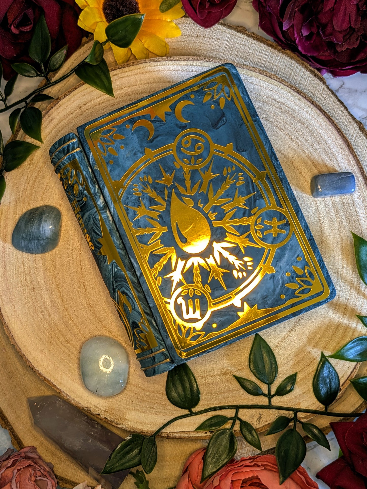 House Aqua Book Trinket Box - Officially Licensed Zodiac Academy