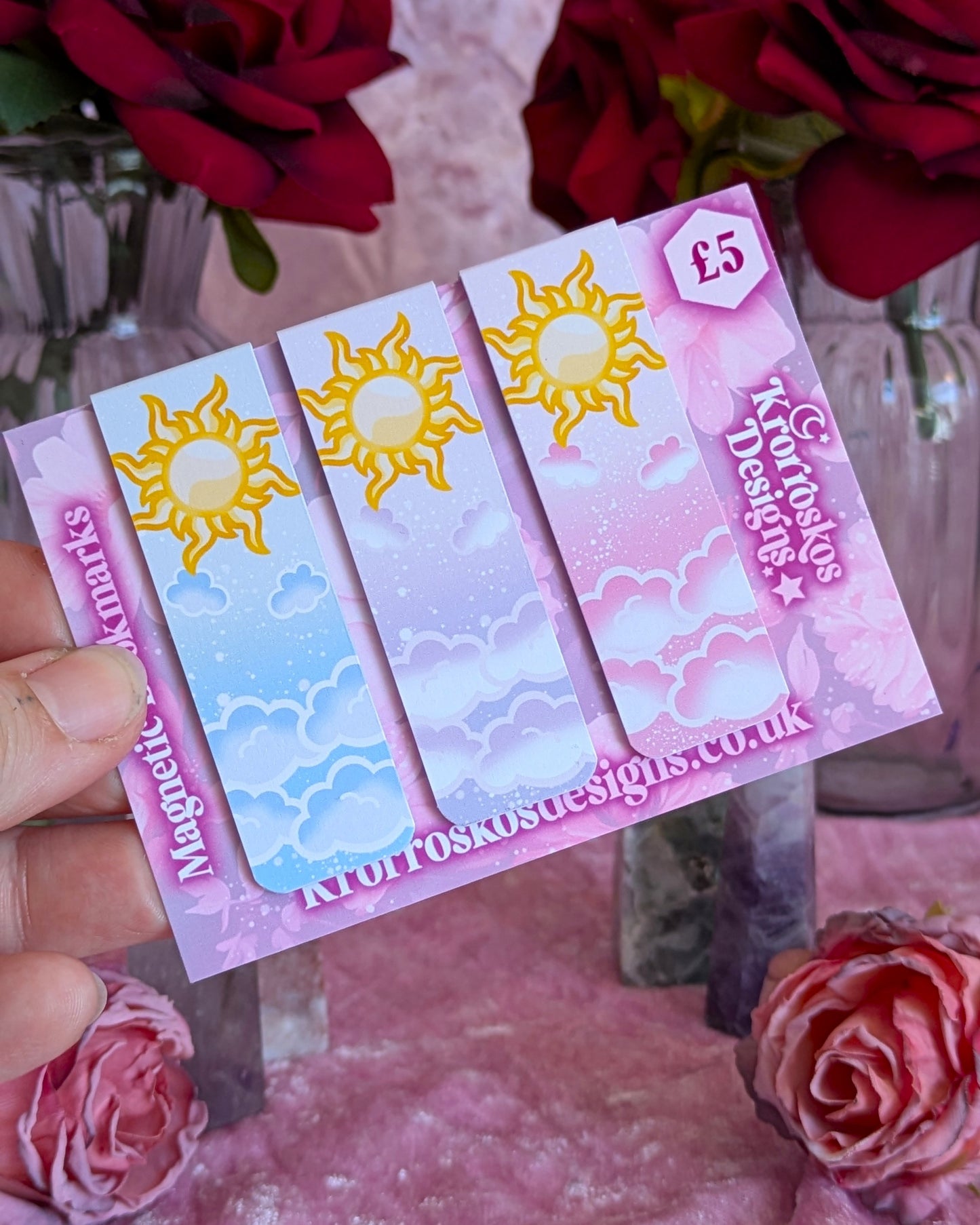 Sun and Moon Magnetic Bookmarks