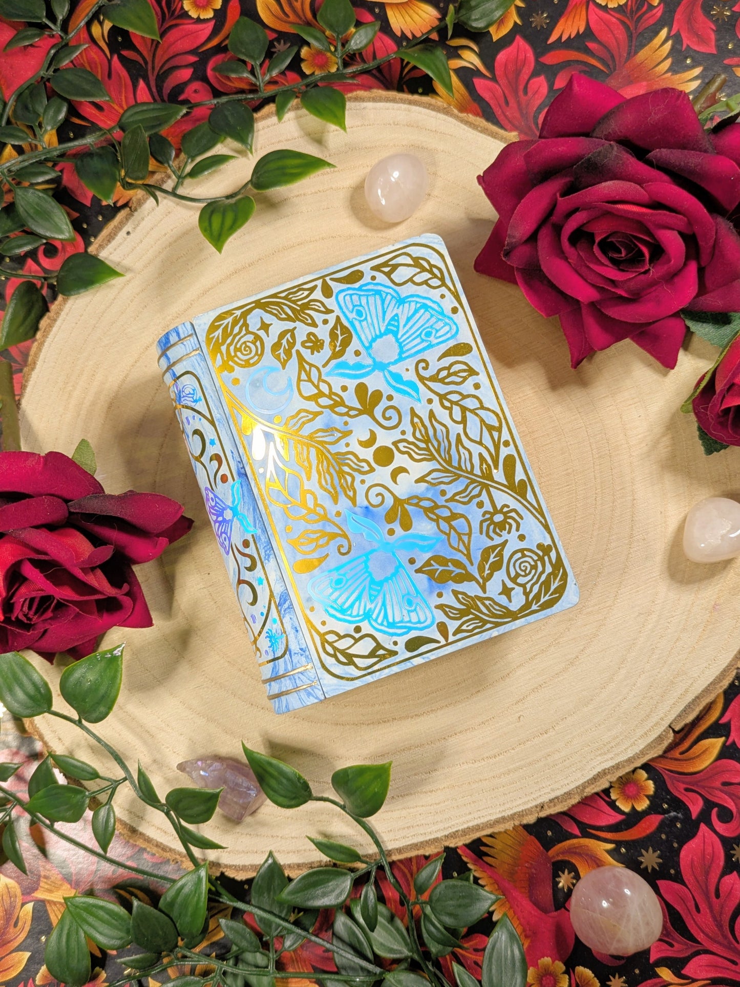 Entomology Themed Trinket Book Shaped Jewellery Box