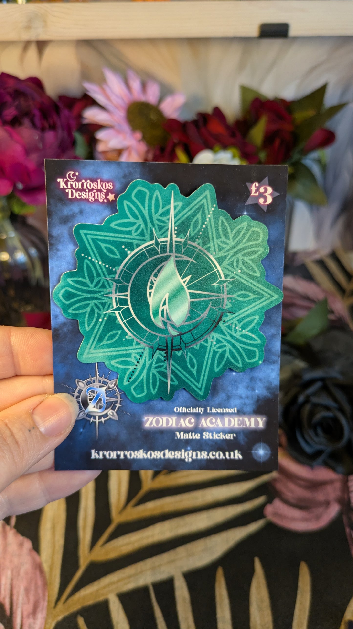 Zodiac Academy School Houses Dark Stickers - Officially Licensed Zodiac Academy