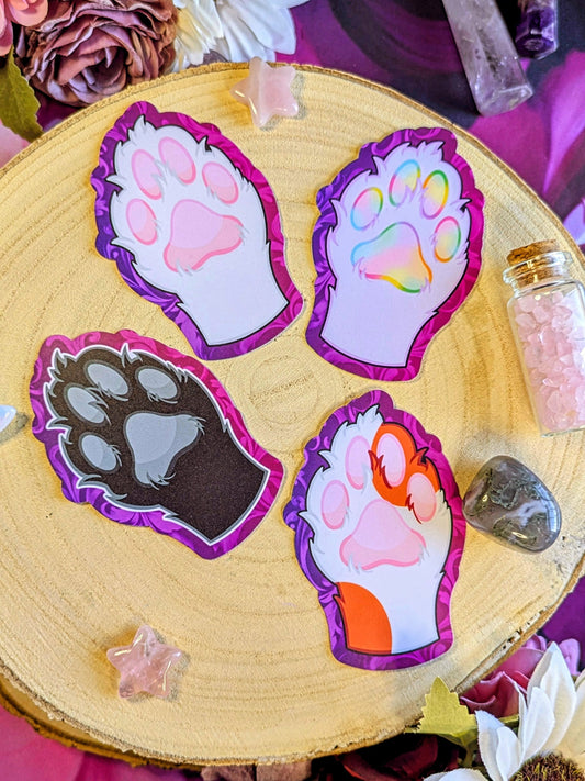 Calico Cat Paw - Die Cut Stickers