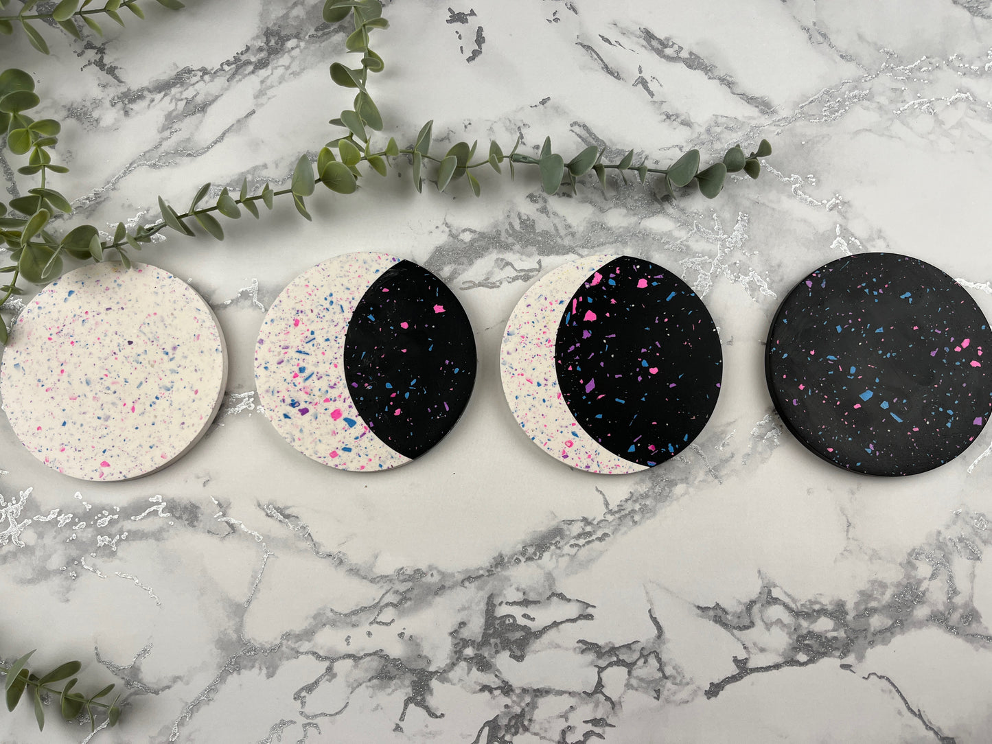 Drinks Coasters - Moon Phase Coaster Set