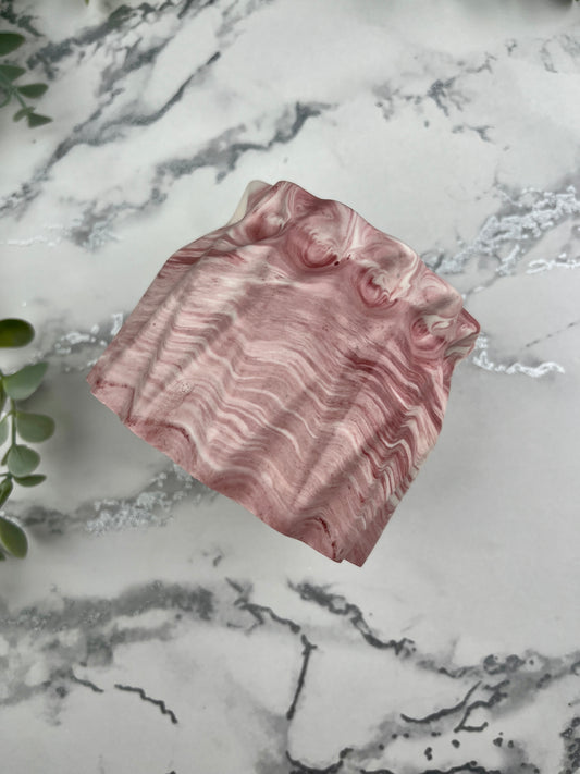 Plant Pot - Pink Geometric Faceted Design