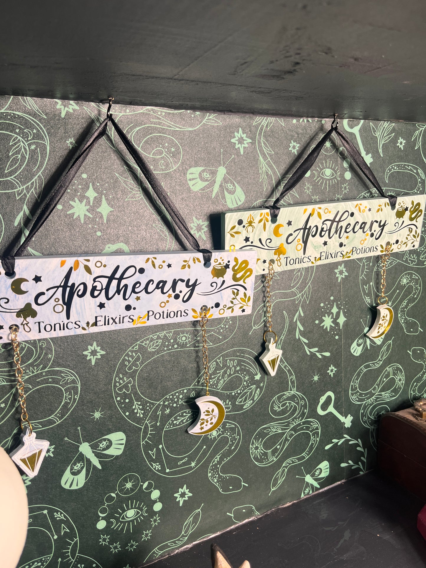 Apothecary Sign - Witchy Door Hanging, potions wall decor