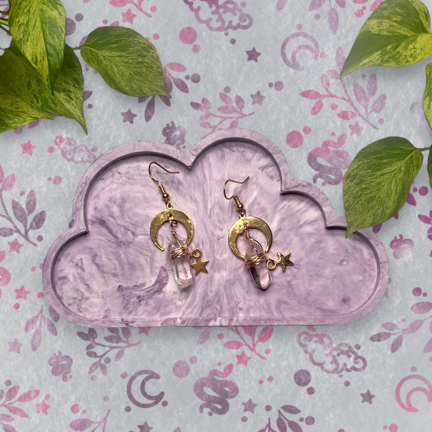 Cloud Tray - Lilac Marble Style Trinket Tray