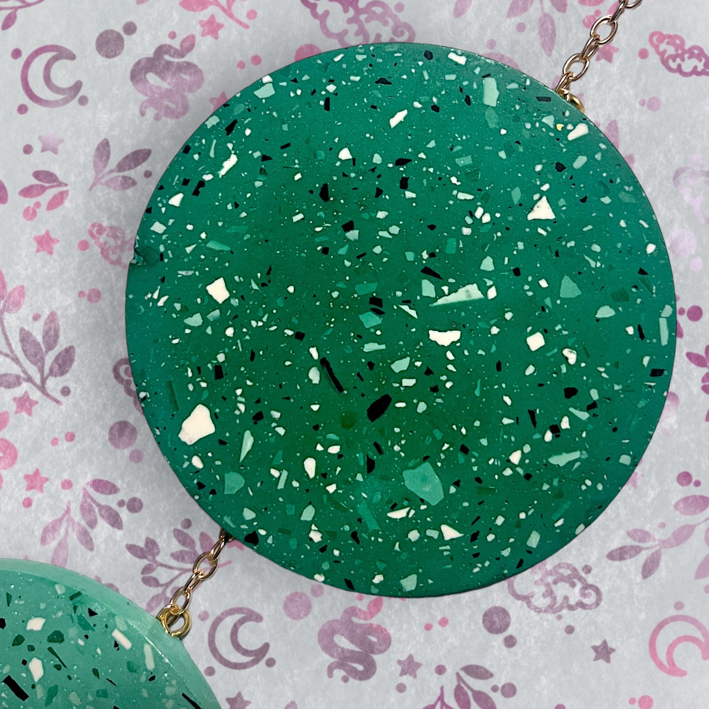 Wall Decor - Green Terrazzo Moon Phase Wall Hanging