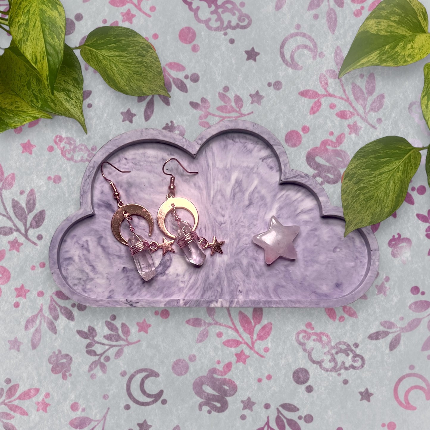 Cloud Tray - Lilac Marble Style Trinket Tray