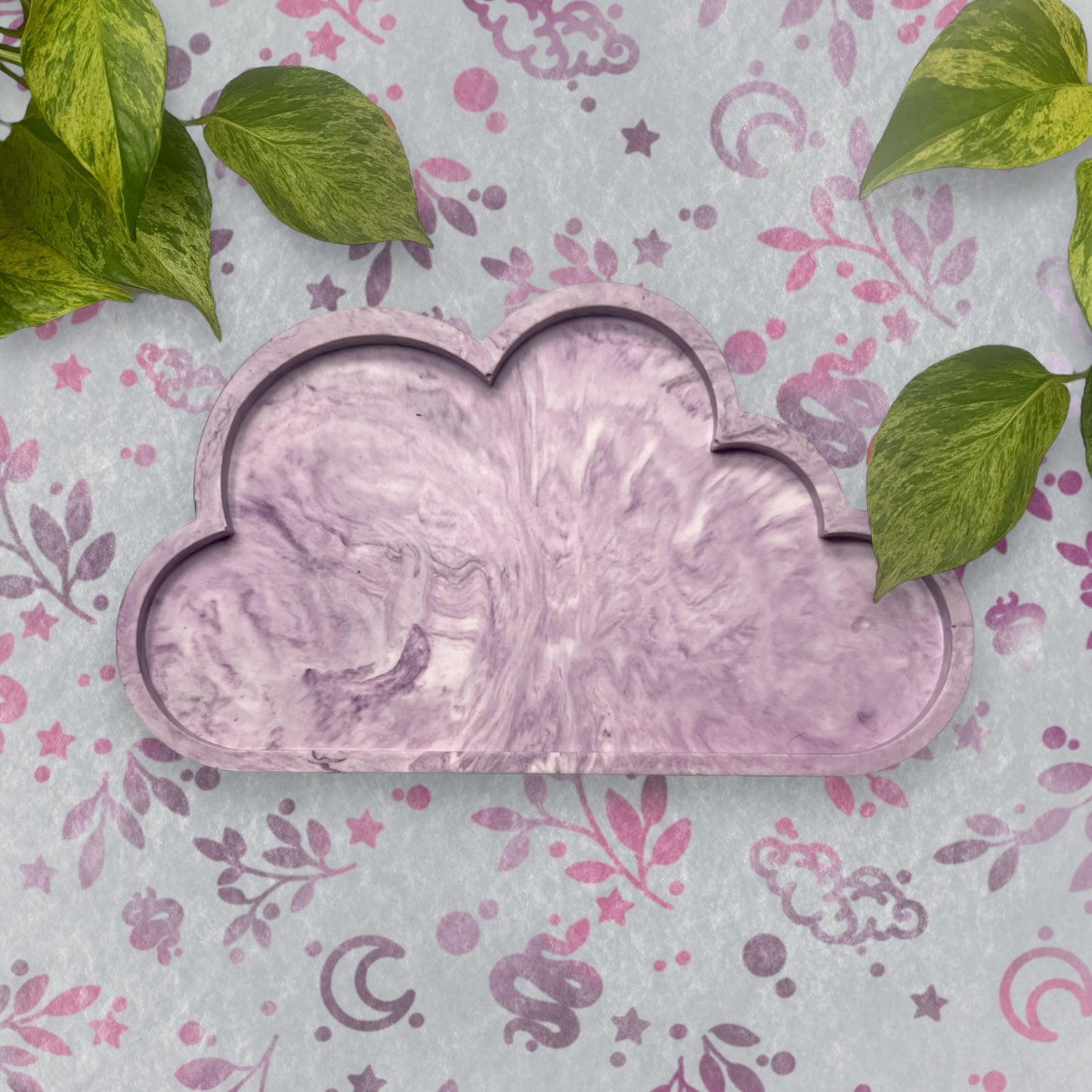 Cloud Tray - Lilac Marble Style Trinket Tray