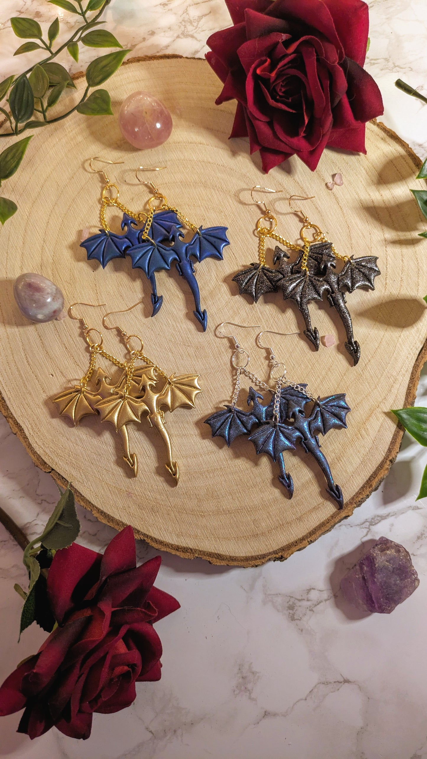 Flying Dragon Earrings - DRACOLOGY collection