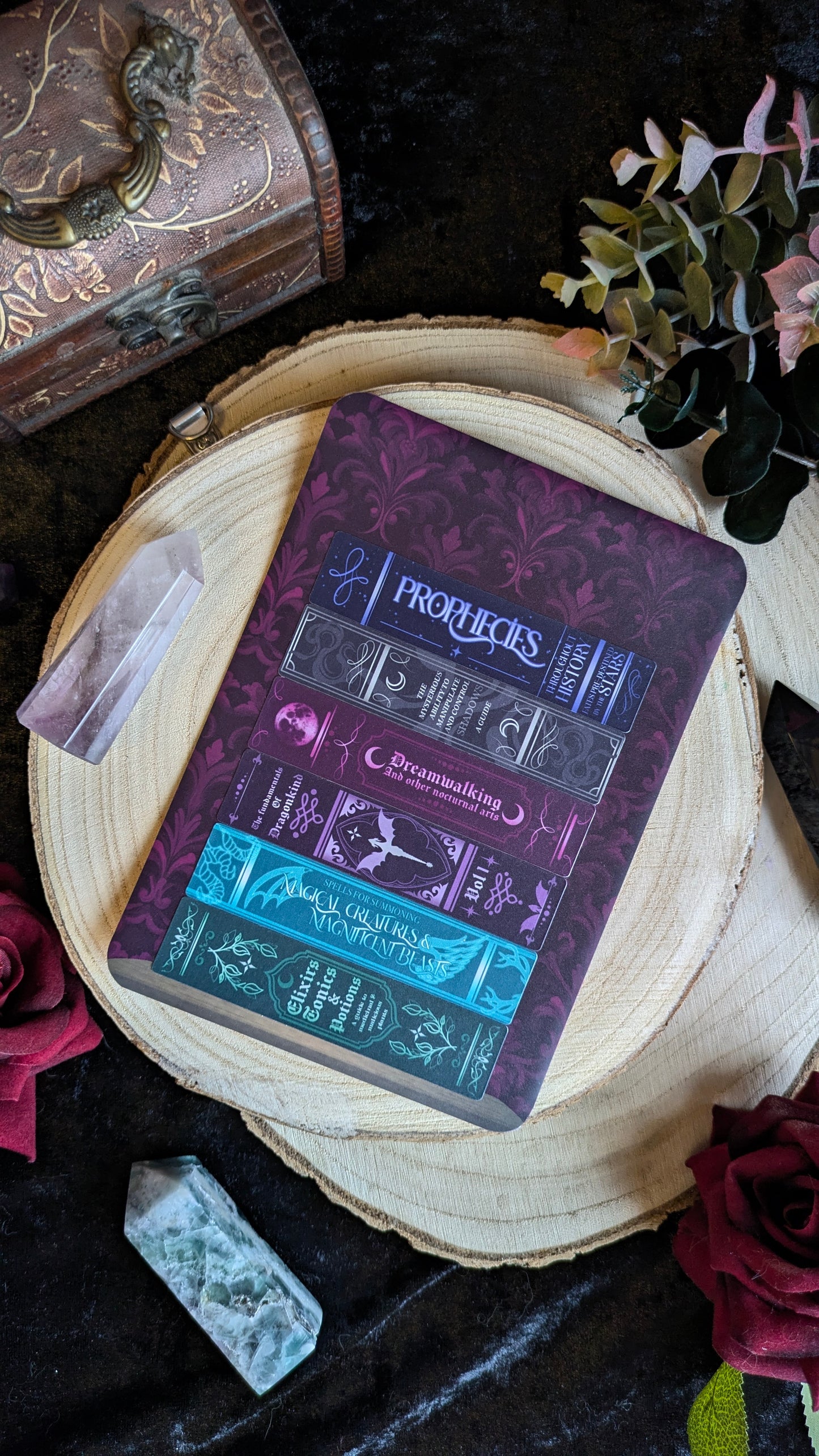 Bookshelf Design with Book Stickers E-Reader Insert for Kindle & Kobo