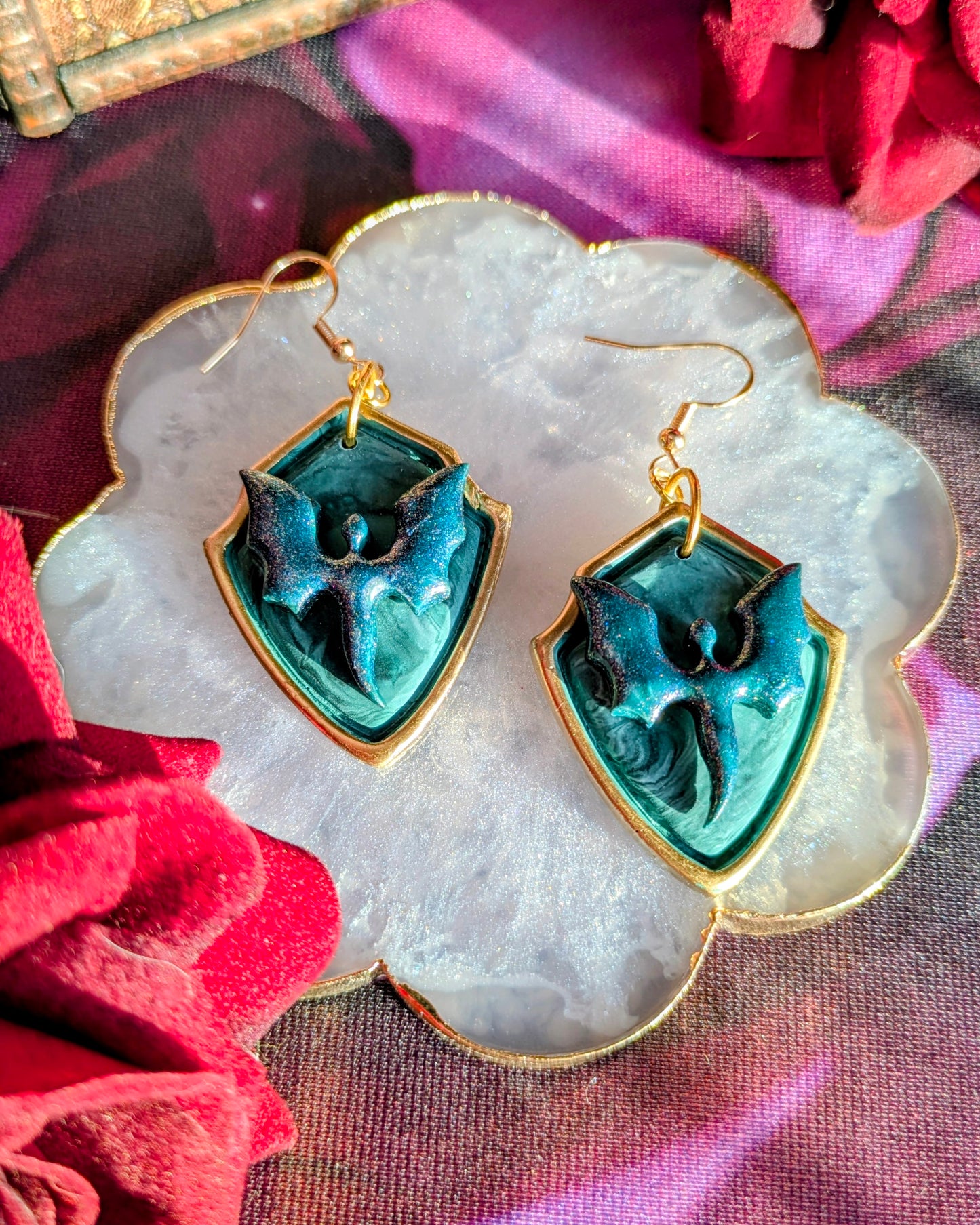 Dragon Shield Earrings