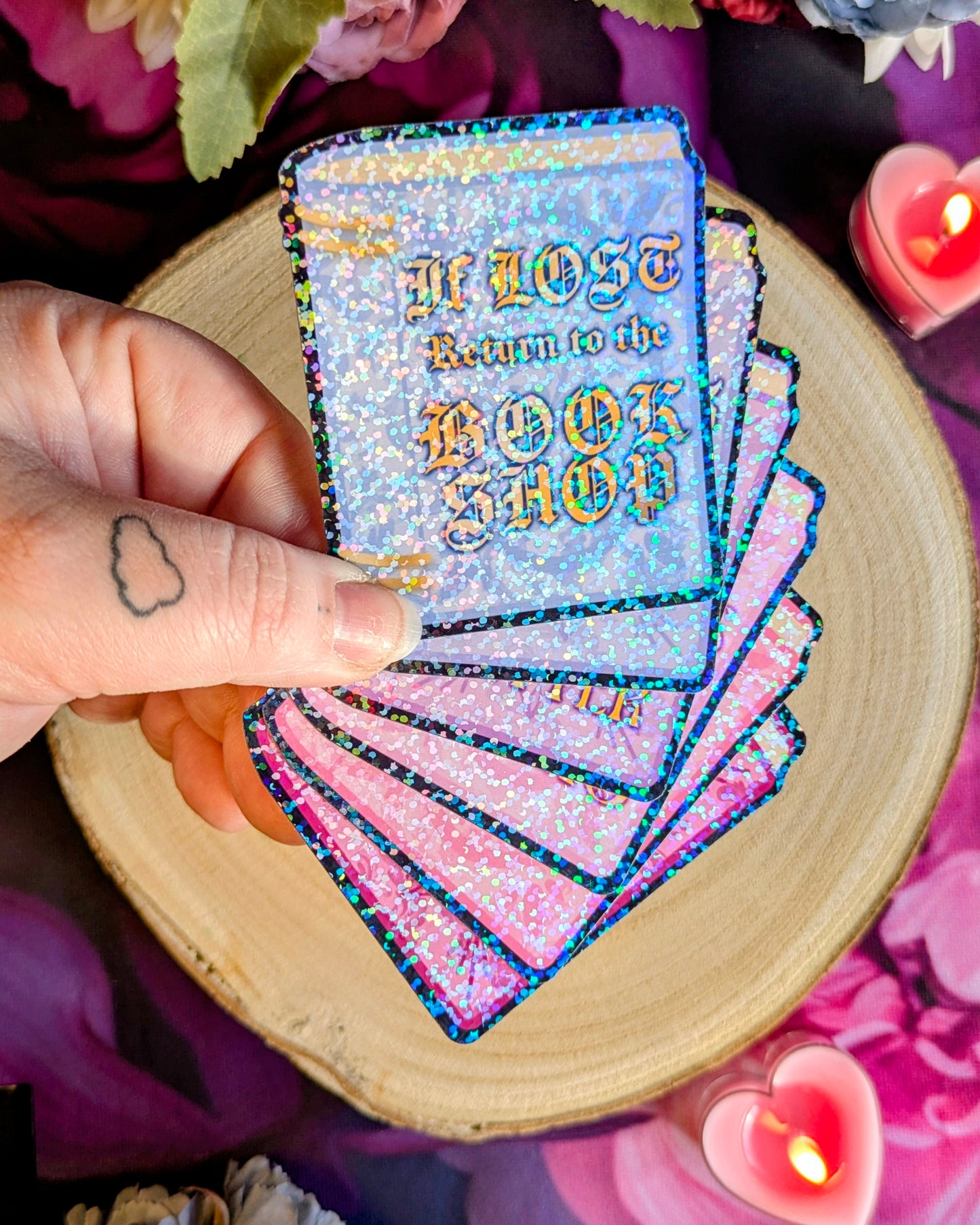 If Lost Return To The Bookshop - Die Cut Stickers