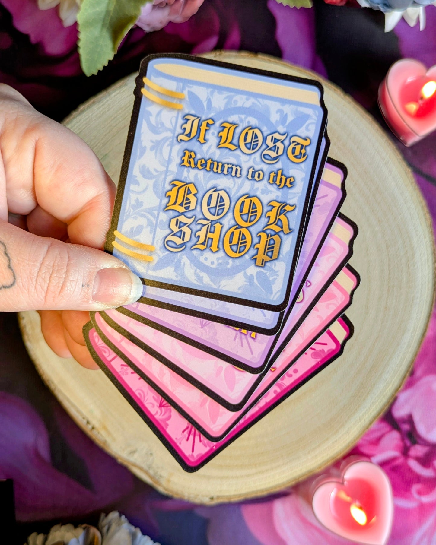 If Lost Return To The Bookshop - Die Cut Stickers