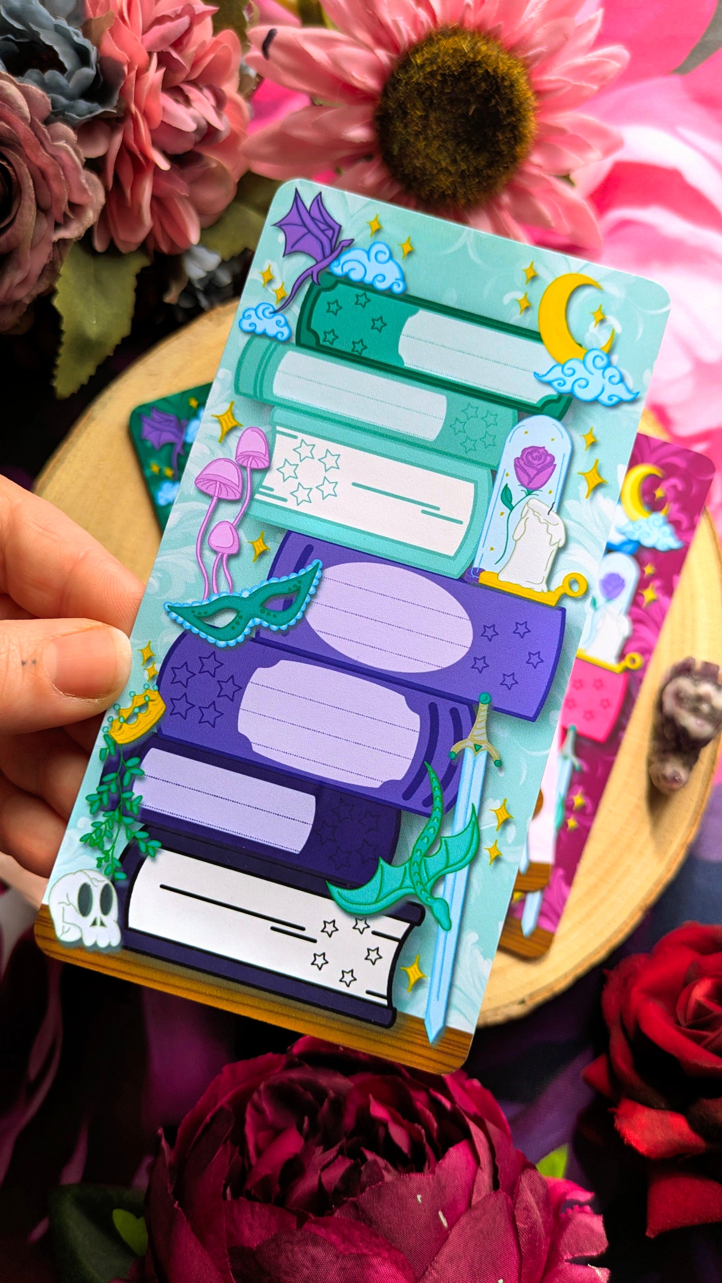Bookshelves & Drakes - Book Review Book Stack Bookmark