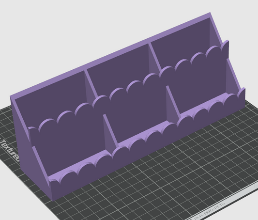 The Three Section Two Tier Scallop Shelf