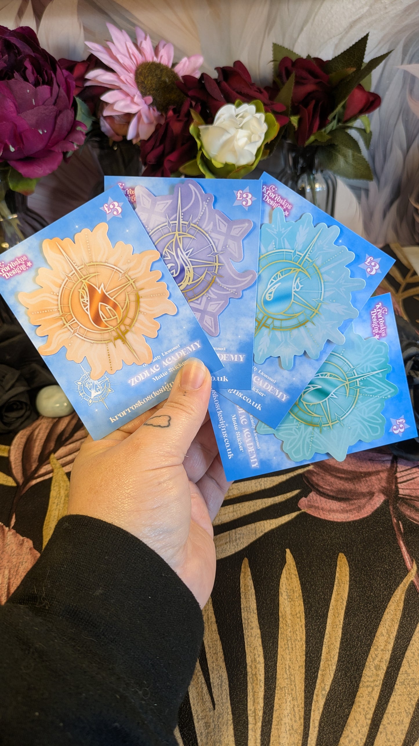 Zodiac Academy School Houses Pastel Stickers - Officially Licensed Zodiac Academy