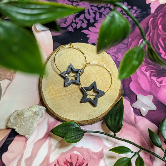 Star Hoop Earrings