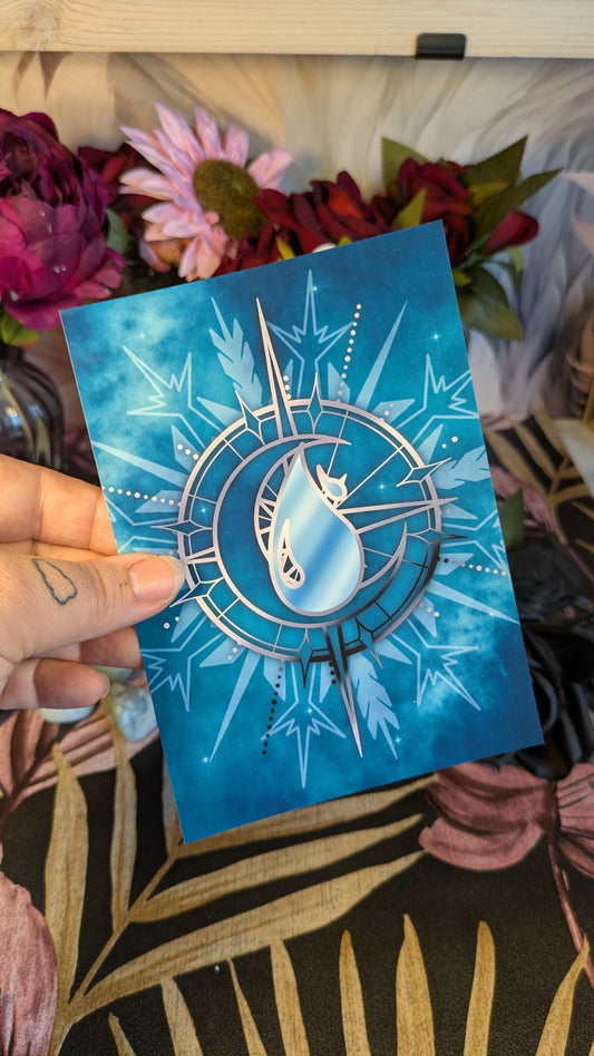 House Aqua Dark Art Print - Officially Licensed Zodiac Academy