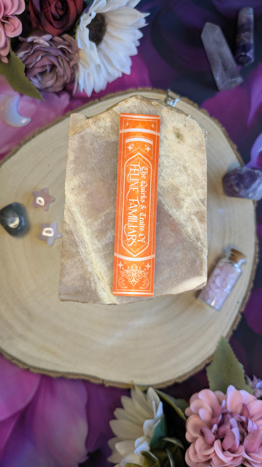 The Quirks & Traits of Feline Familiars - Book Spine Sticker