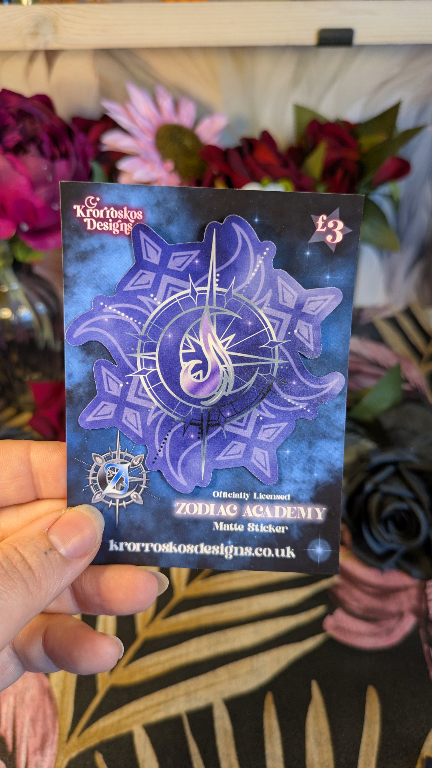 Zodiac Academy School Houses Dark Stickers - Officially Licensed Zodiac Academy