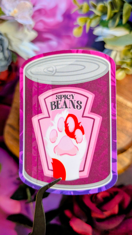 Can of Spicy Beans - Die Cut Stickers