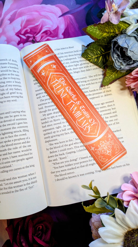 The Quirks & Traits of Feline Familiars - Book Spine Bookmark