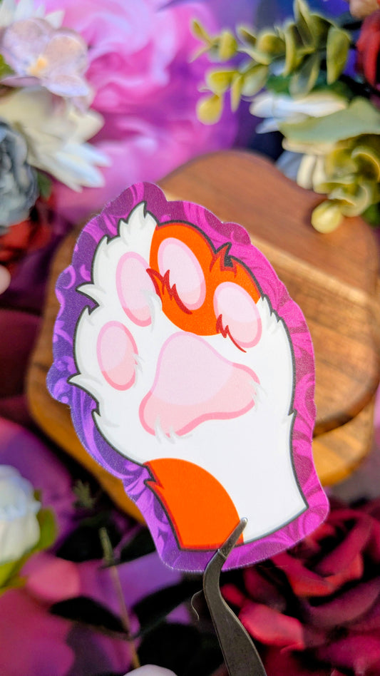 Calico Cat Paw - Die Cut Stickers