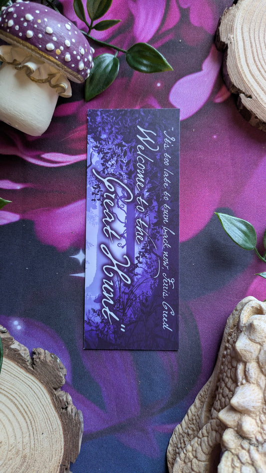 Welcome To The Great Hunt - Officially Licensed Hollow Bookmark