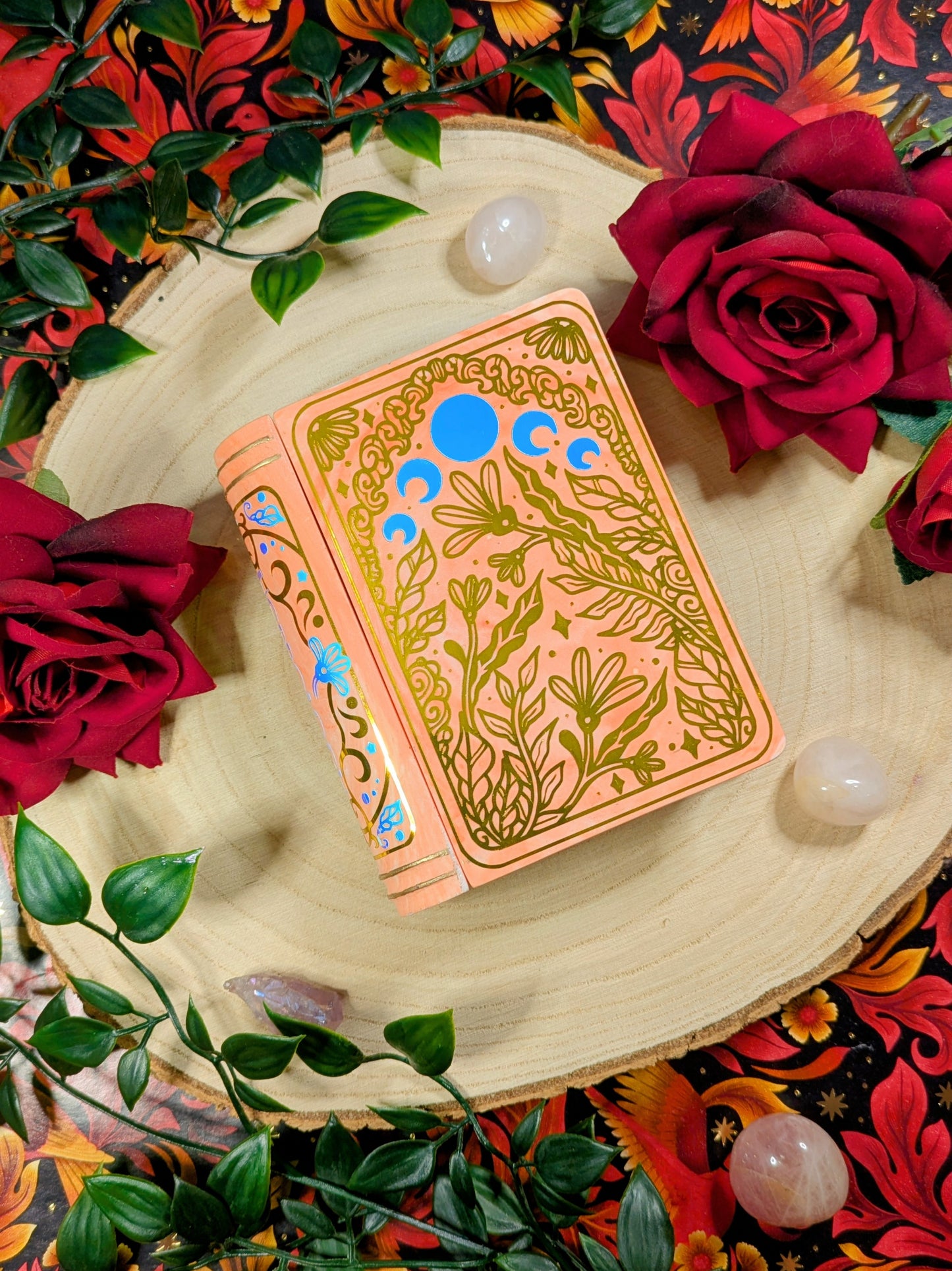 Herbology Themed Trinket Book Shaped Jewellery Box