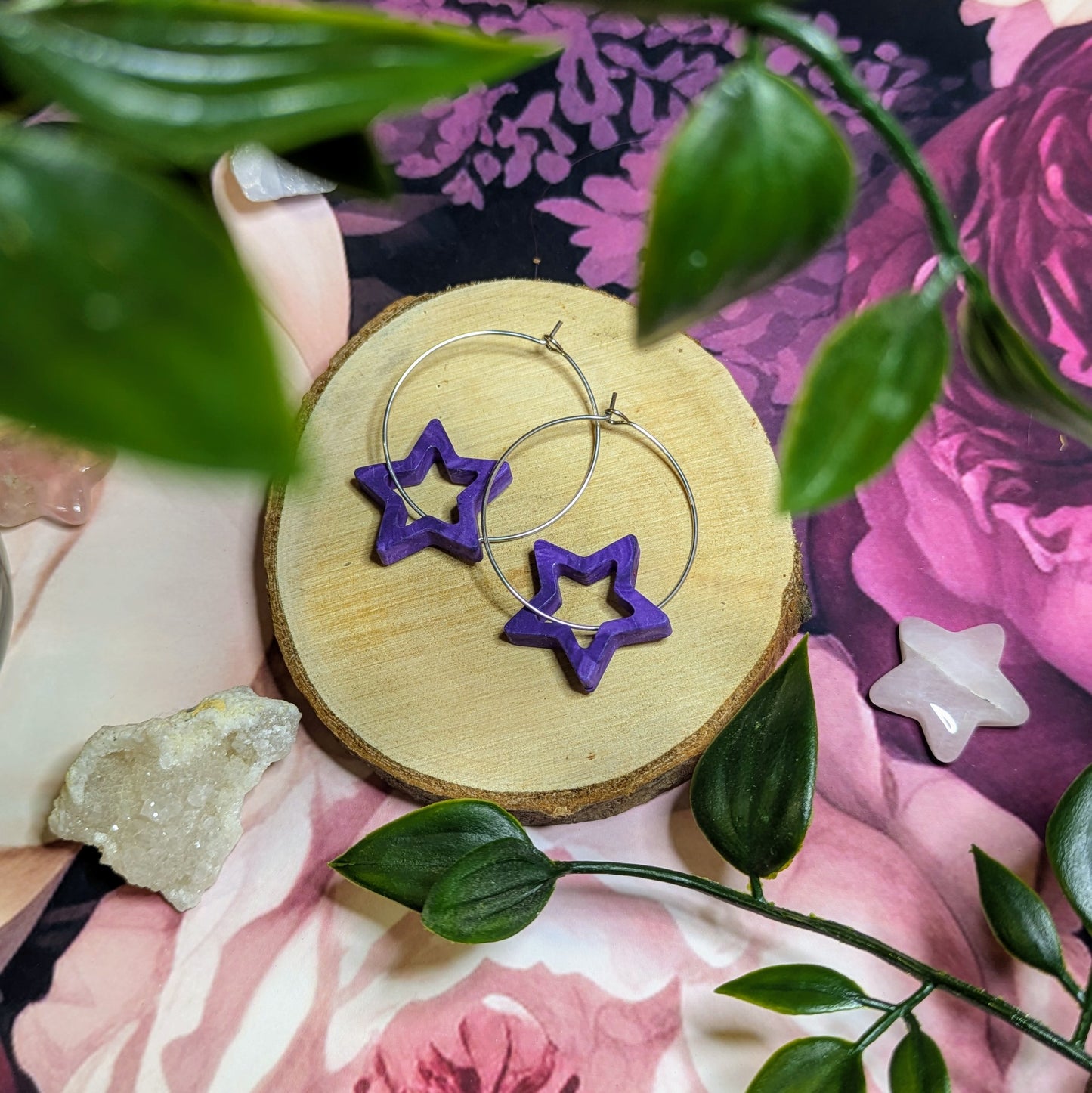 Star Hoop Earrings