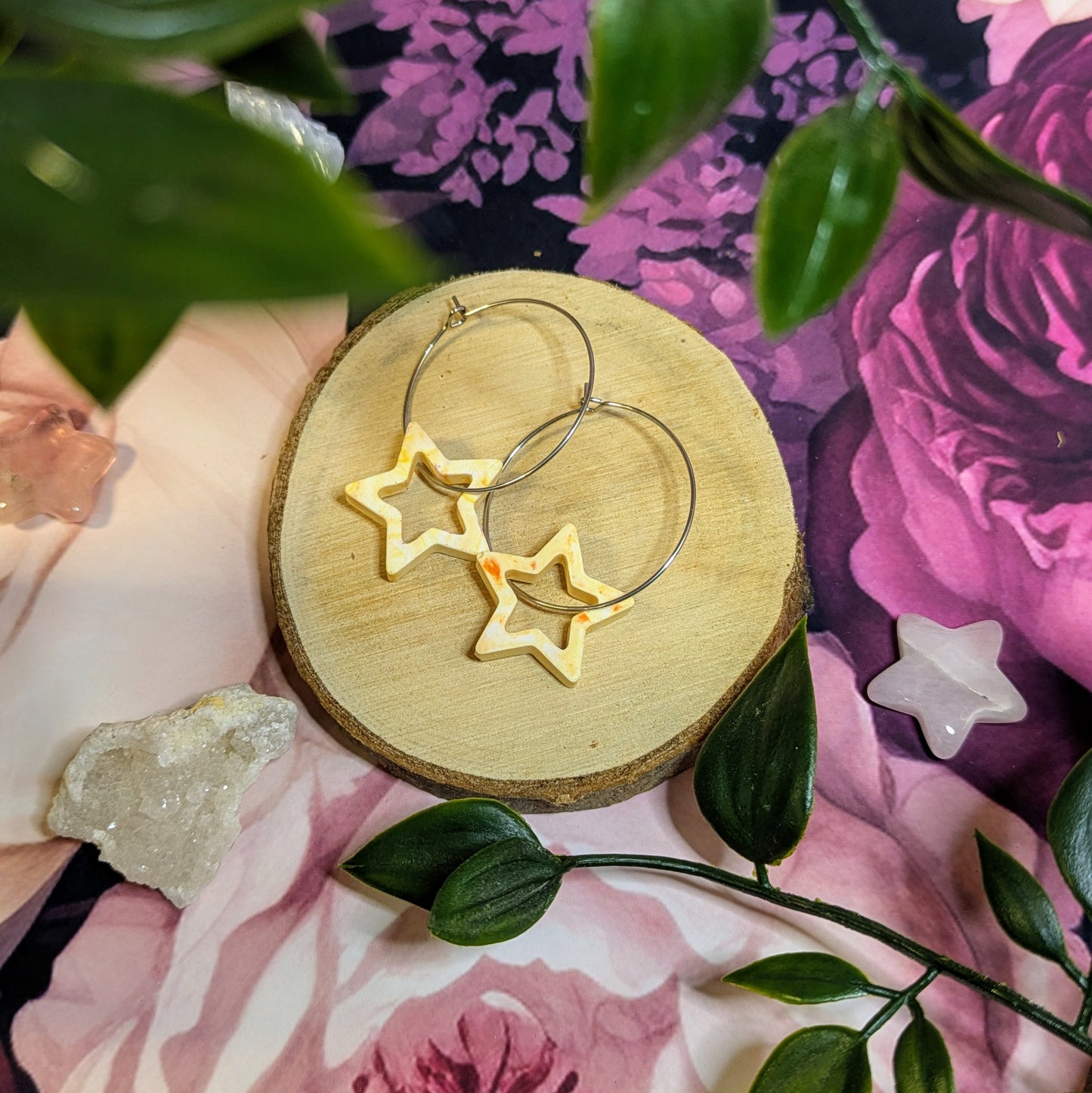 Star Hoop Earrings