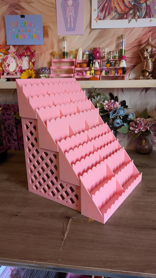 The Two Section Three Tier Scallop Shelf