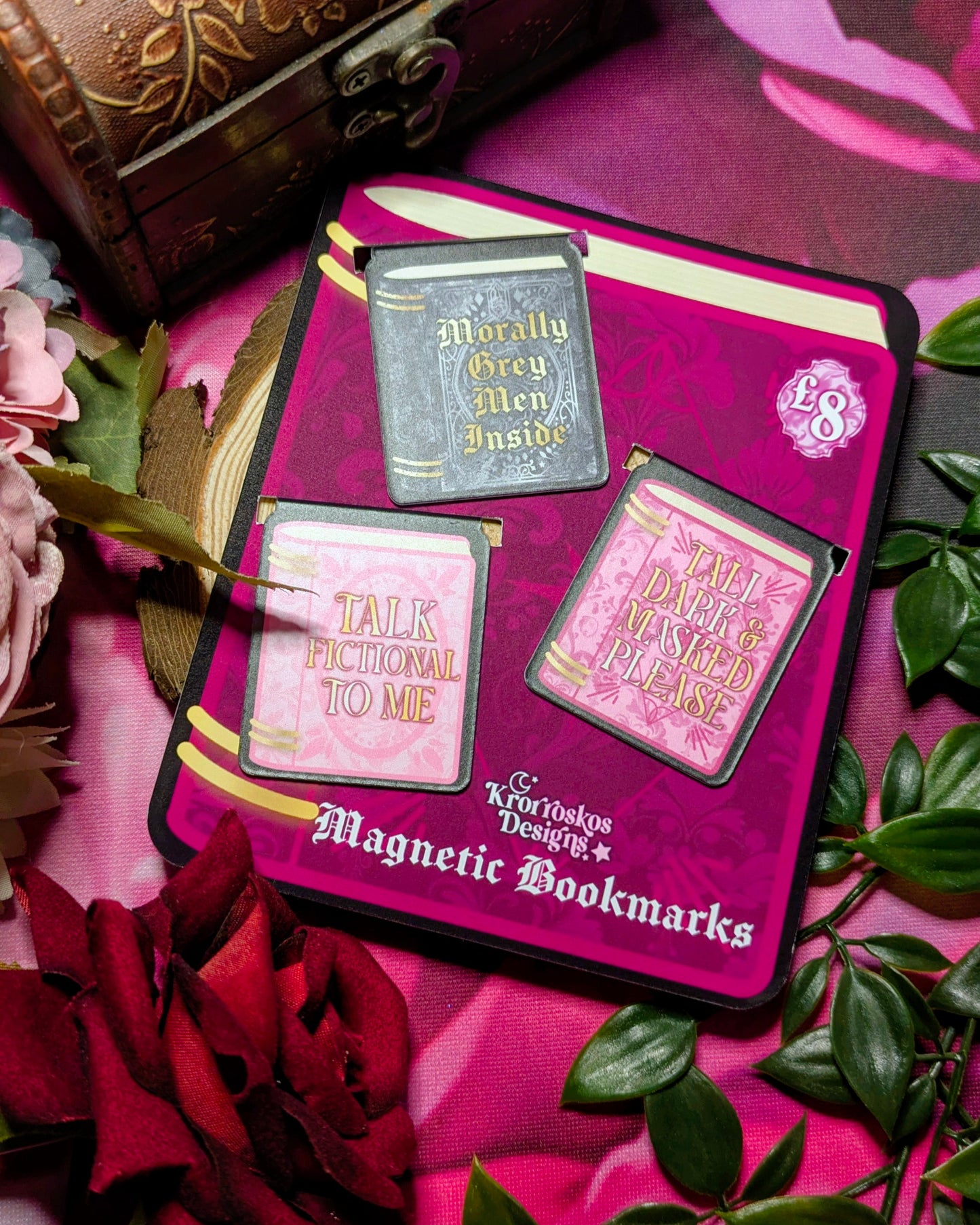 Book Trope Magnetic Bookmarks