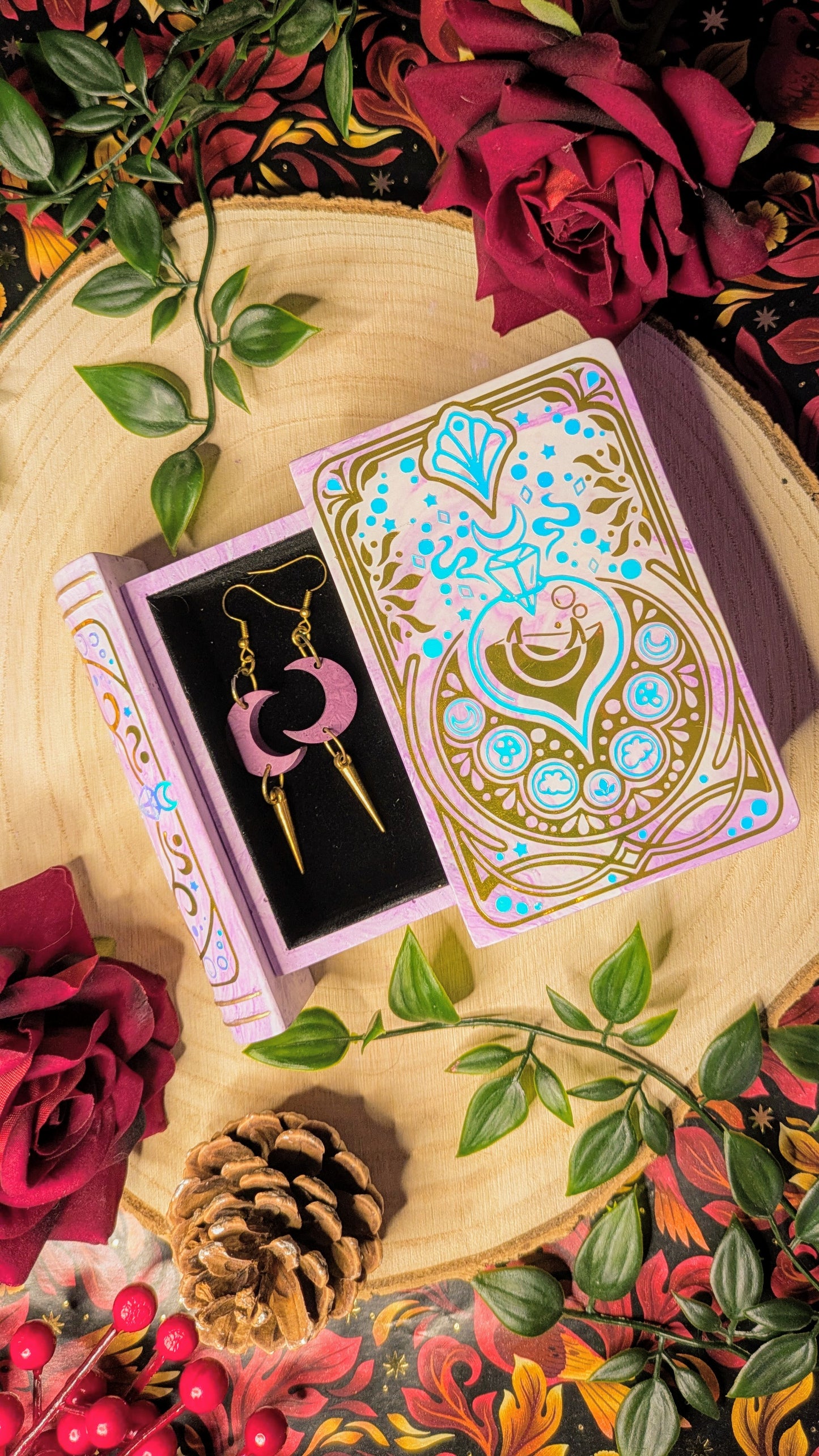 Alchemy Themed Trinket Book Shaped Jewellery Box