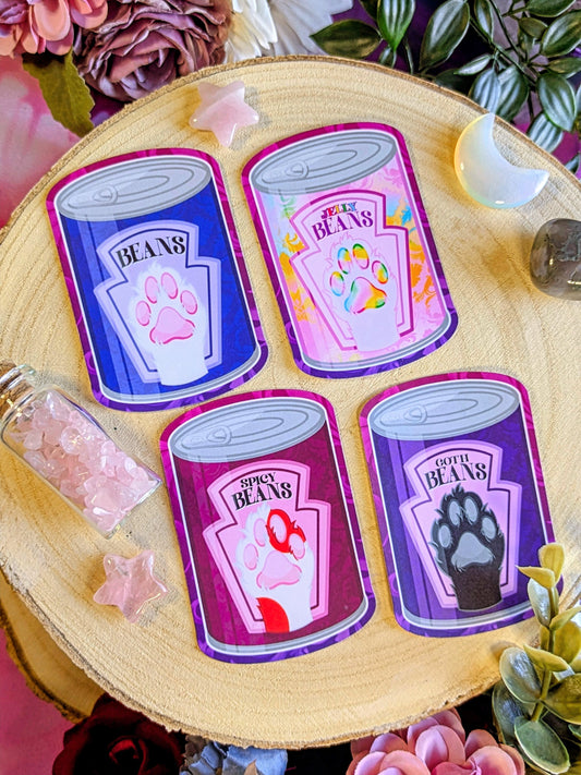 Can of Goth Beans - Die Cut Stickers