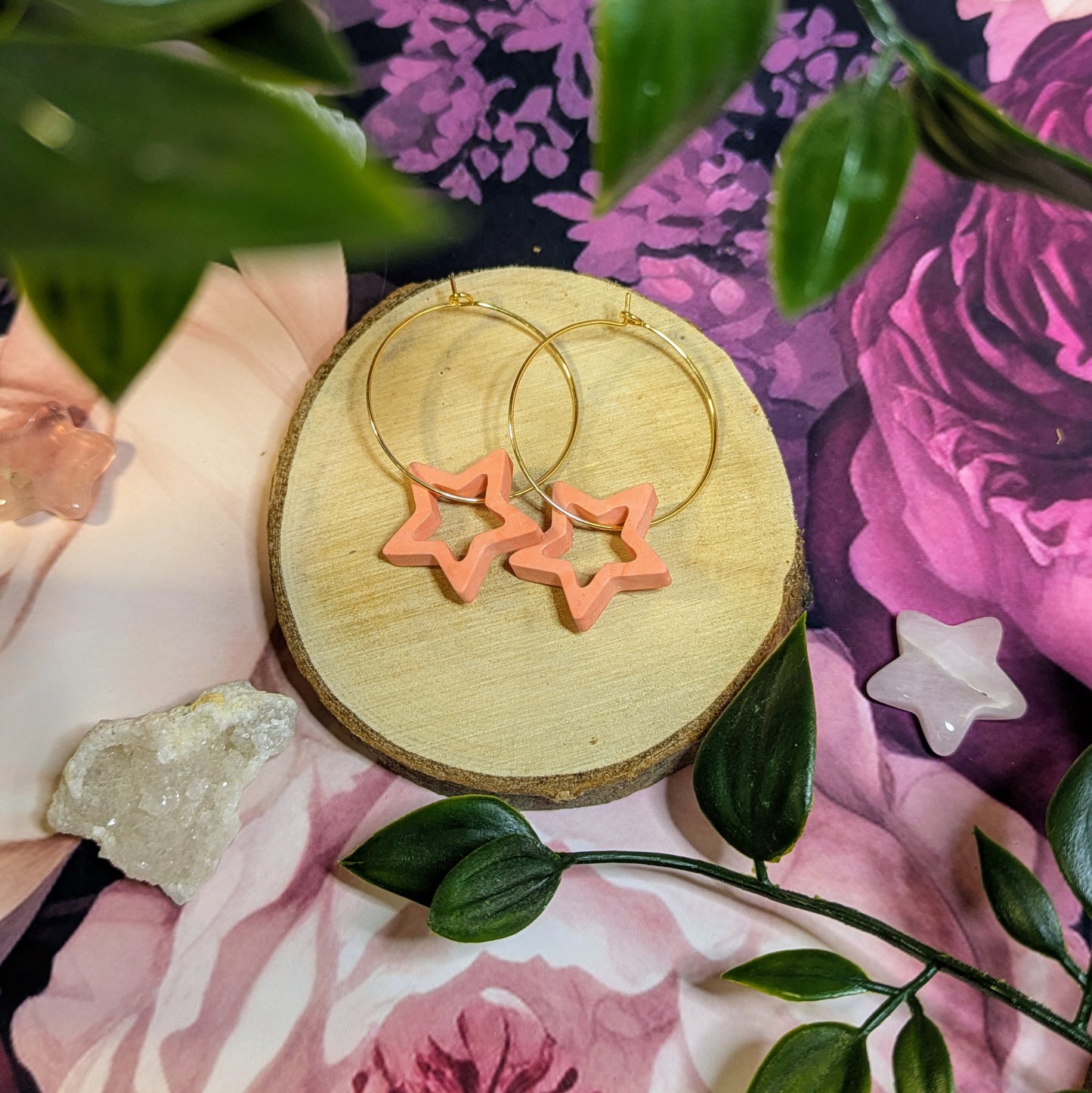 Star Hoop Earrings