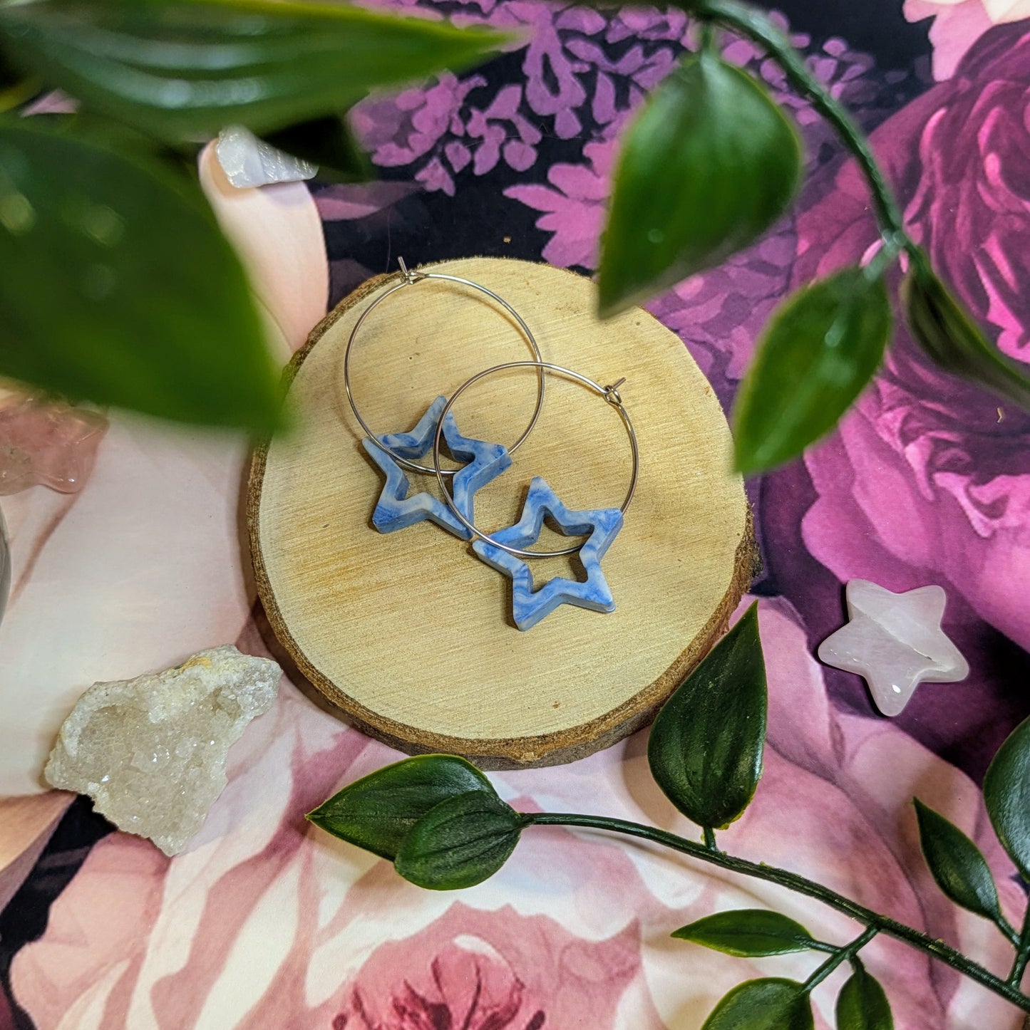 Star Hoop Earrings