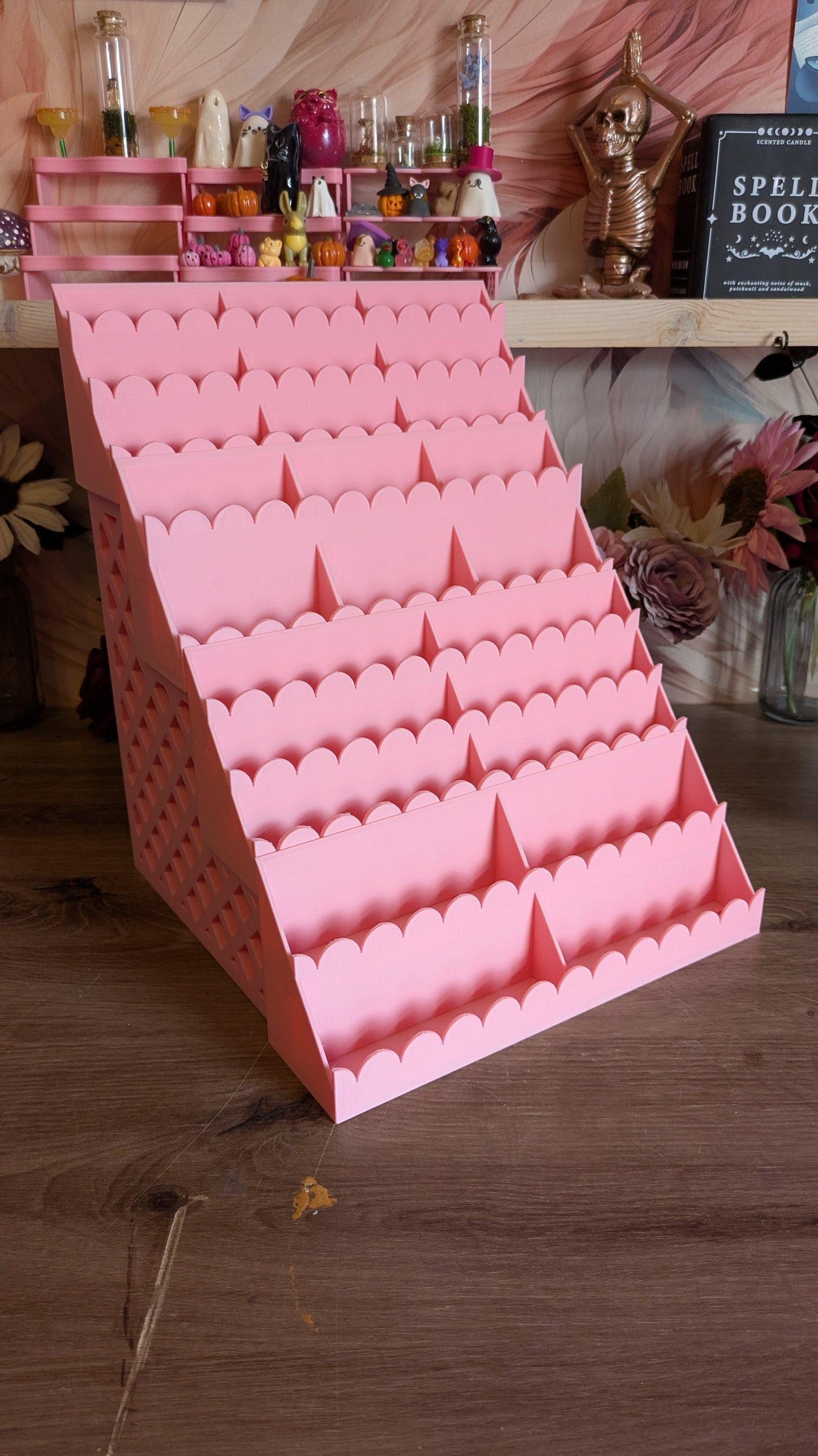 The Two Section Three Tier Scallop Shelf