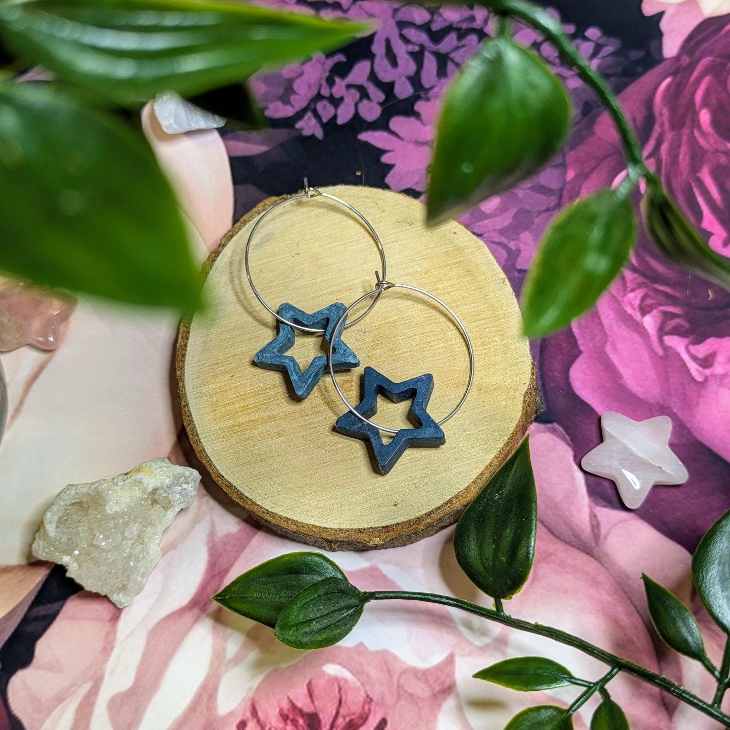 Star Hoop Earrings