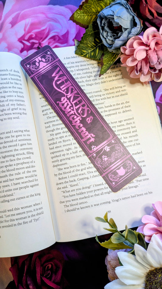Whiskers & Witchcraft - Book Spine Bookmark