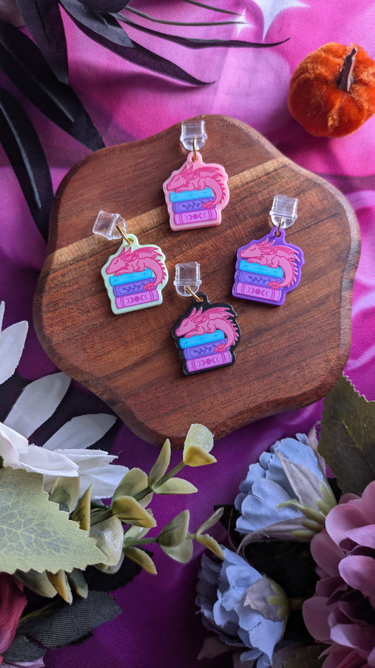 Book Dragon Dust Plug Charms