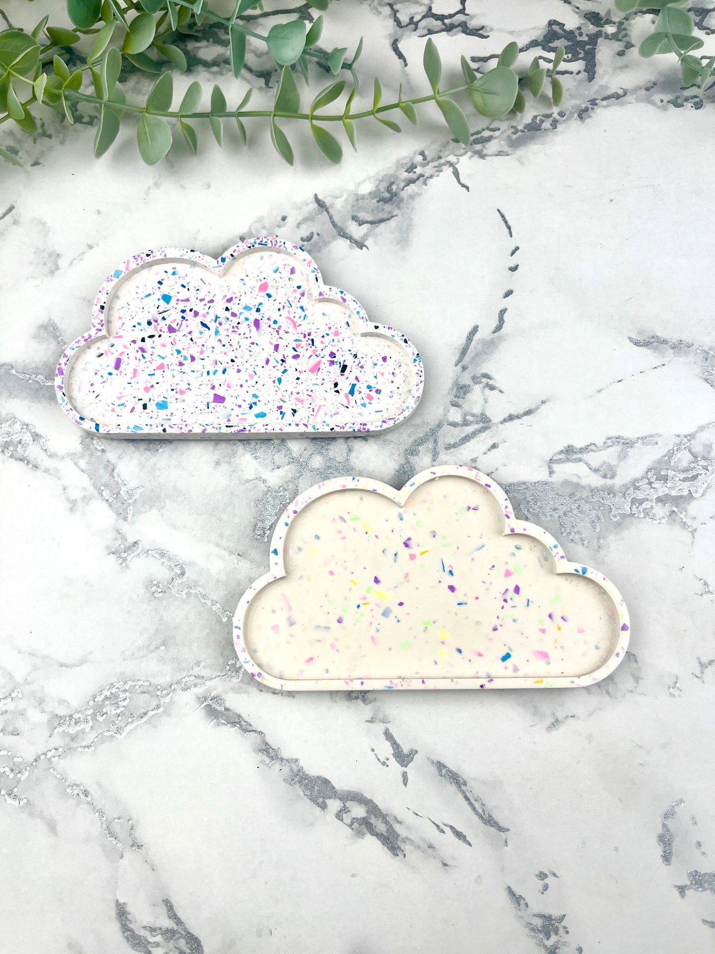 Cloud Tray - Cosmic Terrazzo Style Trinket Tray